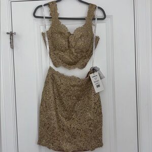 Sherri Hill Gold Mini Dress